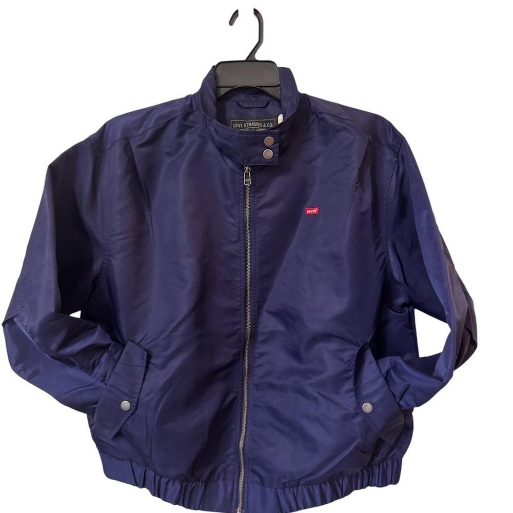 Levi’s Men’s Navy Blue Bomber Jacket Zip Front Lightweight Size L New With Tags